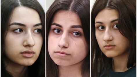 I&scaron; kairės: Krestina, Angelina, Marija Khachaturian