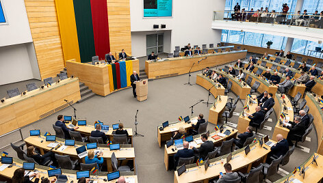 Eurokomisaras Andrius Kubilius Seime