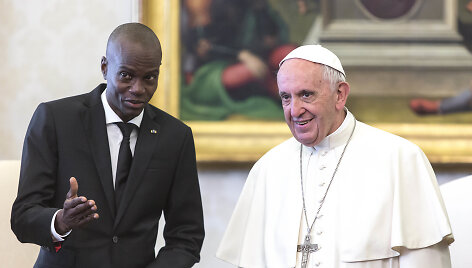 Jovenelis Moise'as ir popiežius Pranci&scaron;kus