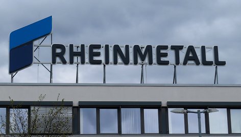 Rheinmetall įmonės loge Neusso uoste / IMAGO/rech / IMAGO/Rech