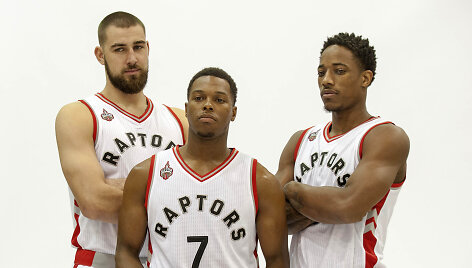 Jonas Valančiūnas, Kyle'as Lowry ir DeMaras DeRozanas