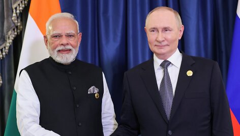 Narendra Modi ir Vladimiras Putinas / Pib/Press Information / ZUMAPRESS.com