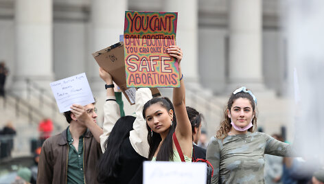 Protestas prie&scaron; abortų įstatymą