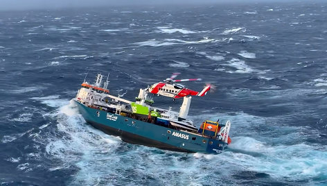 Prie Norvegijos krantų dreifuojantis laivas „Eemslift Hendrika“