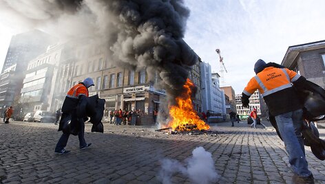 Profesinių sąjungų streikas Belgijoje