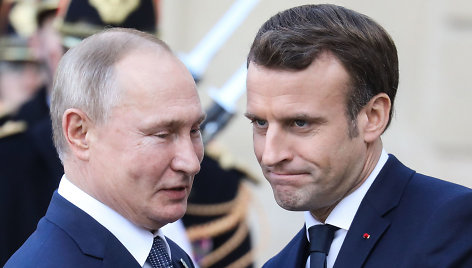 Vladimiras Putinas ir Emmanuelis Macronas