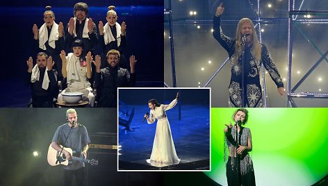 „Eurovizijos“ finalo akimirkos (Serbijos, Jungtinės Karalystės, Vokietijos, Švedijos, Graikijos atstovai)