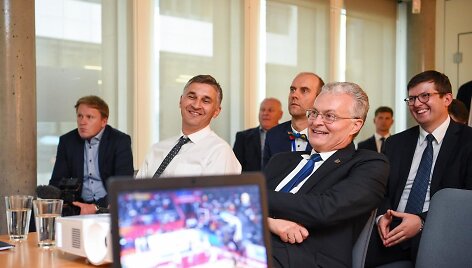 G.Nausėda atsikvėpė žiūrėdamas krep&scaron;inį