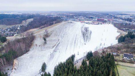 Vienintelė vieta Vilniuje, kur antradienį prisnigta