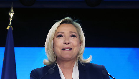 M.Le Pen kraštutinių dešiniųjų sėkmę Prancūzijos rinkimuose vadina „seisminiu įvykiu“