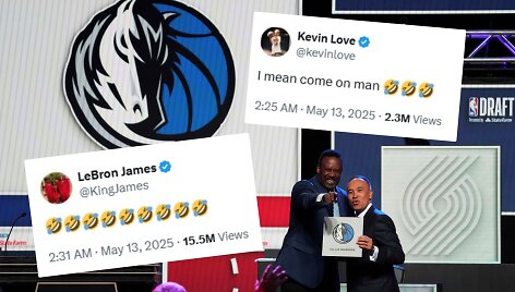 Reakcijos į &bdquo;Mavericks&ldquo; triumfą NBA naujokų biržos loterijoje