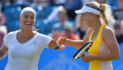 Svetlana Kuznecova ir Caroline Wozniacki 