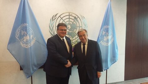 Linas Linkevičius ir Antonio Guterreso
