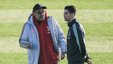 Maurizio Sarri ir Cristiano Ronaldo