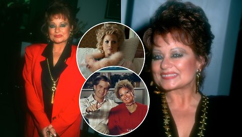 Tammy Faye Messner ir kadrai iš filmo „Tammy Faye akys“