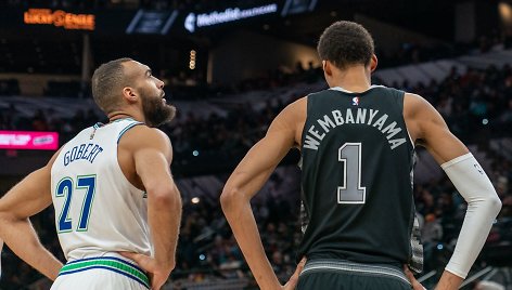 Rudy Gobert'as ir Victoras Wembanyama