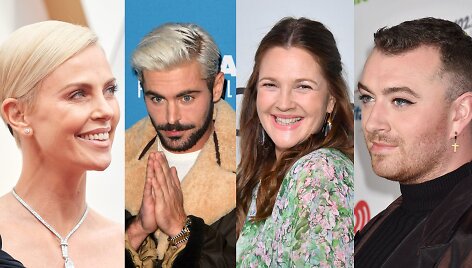 Charlize Theron, Zacas Efronas, Drew Barrymore, Samas Smithas