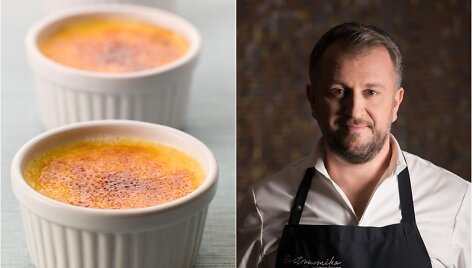 Liutauras Čeprackas ir desertas &bdquo;cr&egrave;me br&ucirc;l&eacute;e&ldquo;