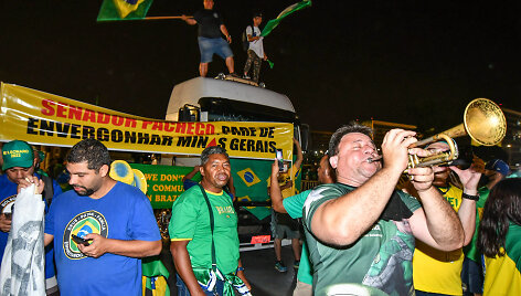J.Bolsonaro rėmėjai Brazilijoje