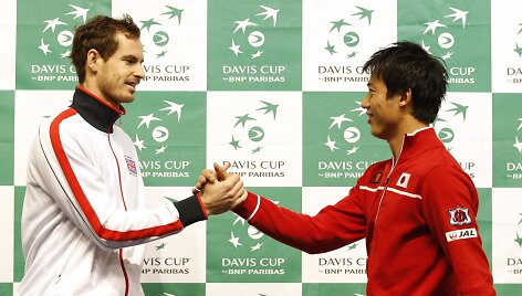 Andy Murray ir Kei Nishikoris