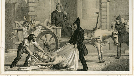 Mirusiųjų kūnų šalinimas per choleros epidemiją Palerme 1835 m.
