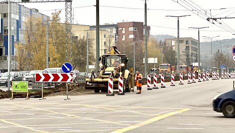Kelio darbai T. Narbuto gatvėje