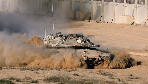 Izraelio kariuomenės tankas / JACK GUEZ / AFP