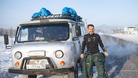 Karolis Mieliauskas Jakutijoje i&scaron;bandė UAZ