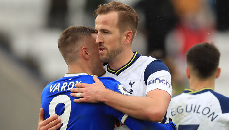 Harry Kane'as ir kompanija &bdquo;Leicester City&ldquo; klubą su Jamie Vardy prie&scaron;akyje pasiuntė į kitų metų UEFA Europos lygą