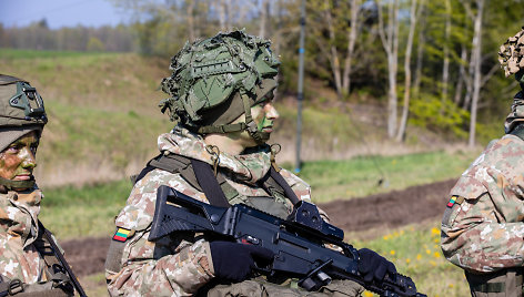 Prie Suvalkų koridoriaus bendros Lietuvos ir Lenkijos kariuomenės pratybos