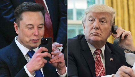 Elonas Muskas ir Donaldas Trumpas / SAUL LOEB NICHOLAS KAMM / AFP