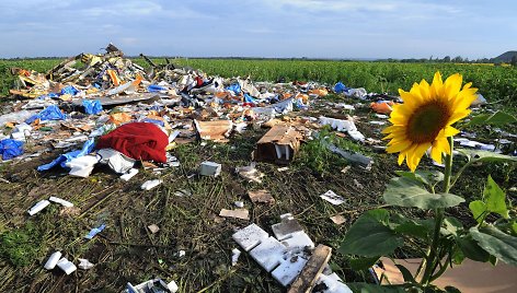 Malaizijos lėktuvo „Boeing 777“ katastrofos vieta rytų Ukrainoje