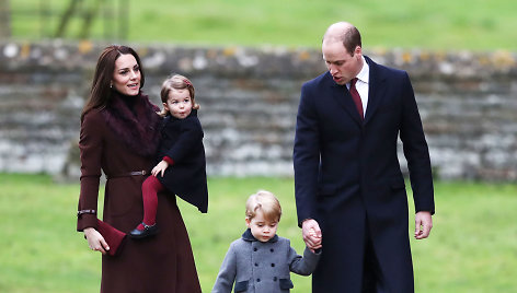 Princas Williamas ir Kembridžo hercogienė Catherine su vaikais