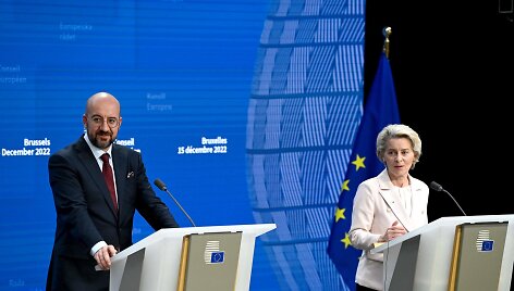 Europos Komisijos pirmininkė Ursula von der Leyen ir Europos Vadovų Tarybos pirmininkas Charles'is Michelis