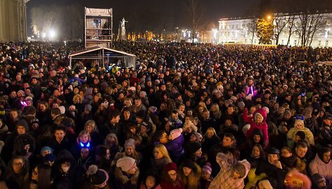 Lietuvos Kalėdų eglutės įžiebimas Katedros aik&scaron;tėje
