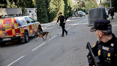Policija prie Ukrainos ambasados Madride