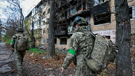 Karo Ukrainoje vaizdai Kostiantynivkoje