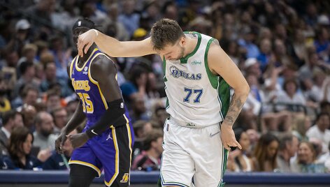 Lukos Dončičiaus &scaron;ou rungtynėse prie&scaron; &bdquo;Lakers&ldquo;