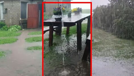 Per Lietuvą slenka audringi orai: perkūnija, smarkios liūtys su kru&scaron;a