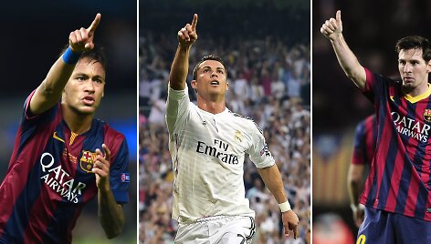 Neymaras, Cristiano Ronaldo ir Lionelis Messi