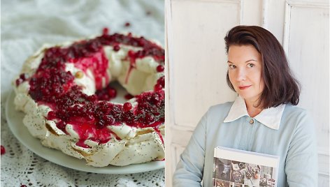 Renata Ničajienė ir jos keptas desertas „Pavlova“