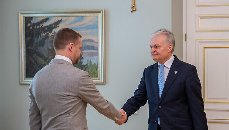 Prezidentas Gitanas Nausėda susitiko su užsienio reikalų ministru Gabrieliumi Landsbergiu