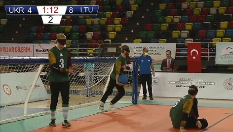 Lietuvos golbolo komanda 8:4 įveikė Ukrainą