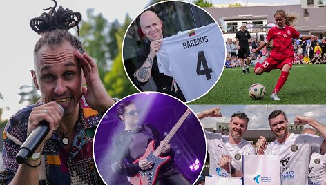 &bdquo;Daugiau nei gimtadienis&ldquo; labdaringos futbolo &scaron;ventės akimirkos
