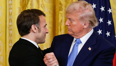 Emmanuelis Macronas ir Donaldas Trumpas