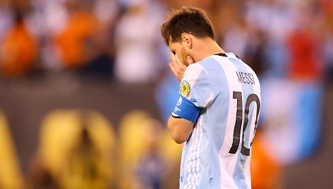 Lionelis Messi 2016 m. Čilei pralaimėtose rungtynėse