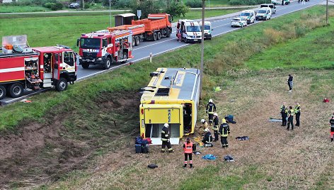 Autobuso avarija Šakių rajone