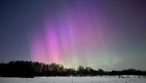 Šiaurės pašvaistė Brogiškėse, Zarasų rajone