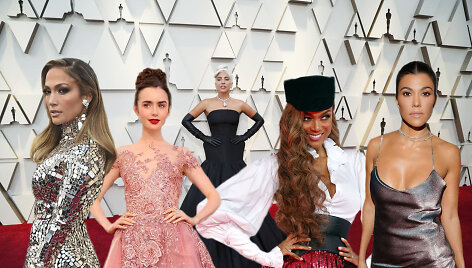 Jennifer Lopez, Lily Collins, Lady Gaga, Tyra Banks ir Kourtney Kardashian