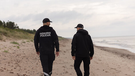 Pareigūnų patruliavimas Latvijoje